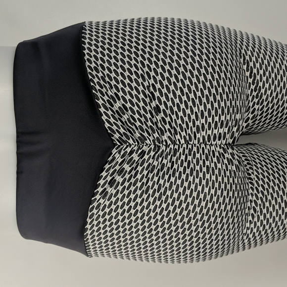 Women's Tights Size Large Grey White Scrunch Bum Full Length Gym Athleticwear - Picture 5 of 7